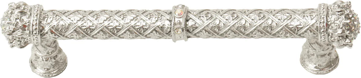 Crowning Glory Queen Elizabeth Carpe Diem 6330-24CAB Platinum Queen Elizabeth 5'' cc pull w/ Swarovski Crystals 6330-24CAB
