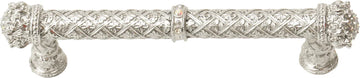 Crowning Glory Queen Elizabeth Carpe Diem 6330-24CAB Platinum Queen Elizabeth 5'' cc pull w/ Swarovski Crystals 6330-24CAB