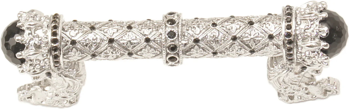 Crowning Glory Queen Penelope Platinum 3'' cc pull w/ Swarovski Crystals & semi‐precious stones 6520-24JOX