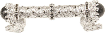 Crowning Glory Queen Penelope Platinum 3'' cc pull w/ Swarovski Crystals & semi‐precious stones 6520-24JOX