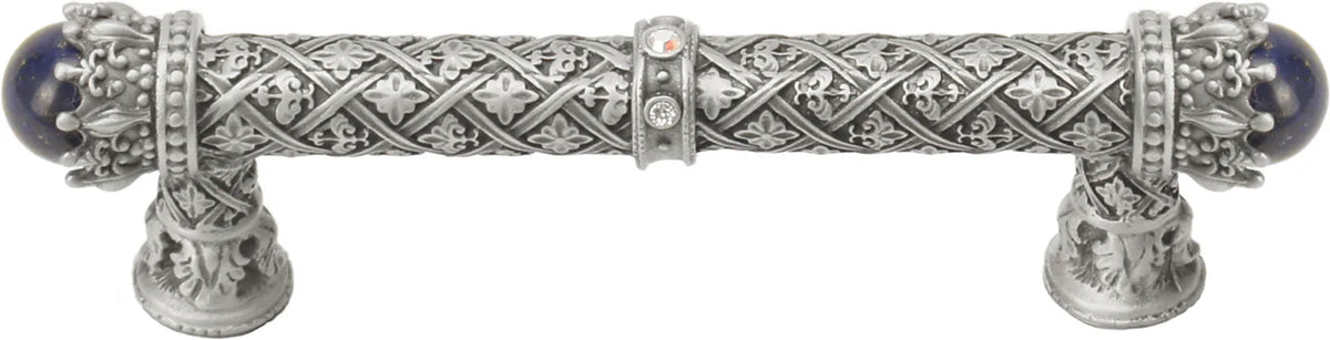 Crowning Glory Queen Penelope Satin 4'' cc pull w/ Swarovski Crystals & semi‐precious stones 6529-11.CABLAP