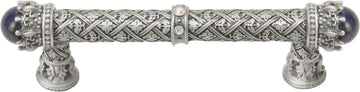 Crowning Glory Queen Penelope Satin 4'' cc pull w/ Swarovski Crystals & semi‐precious stones 6529-11.CABLAP