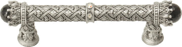 Crowning Glory Queen Penelope Satin 4'' cc pull w/ Swarovski Crystals & semi‐precious stones 6529-11.CABOX