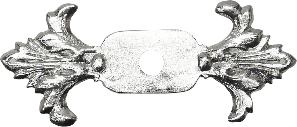 Acanthus large escutcheon Renaissance style in Platinum. 680-24