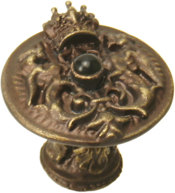 Crowning Glory King George Carpe Diem King George Shield knob with Onyx stone 6909
