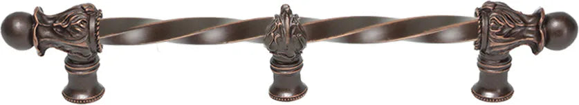 Acanthus 9'' cc with 3/8'' twist bar Romanesque style with center brace 781-22