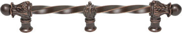 Acanthus 9'' cc with 3/8'' twist bar Romanesque style with center brace 781-22