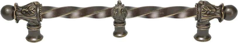 Acanthus 9'' cc with 3/8'' twist bar Romanesque style with center brace 781-3