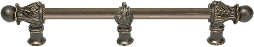 Acanthus 9'' cc with 1/2'' round smooth bar Romanesque style with center brace 781S-3