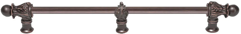 Acanthus 18'' cc with 1/2'' round smooth bar Romanesque style with center brace 783S-22