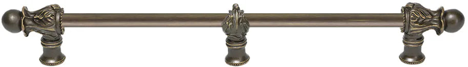 Acanthus 18'' cc with 1/2'' round smooth bar Romanesque style with center brace 783S-3