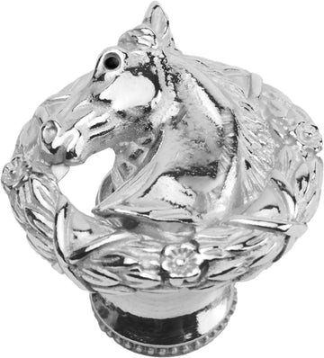 Classic Western Horse in classic laurel leaf wreath knob left 8000