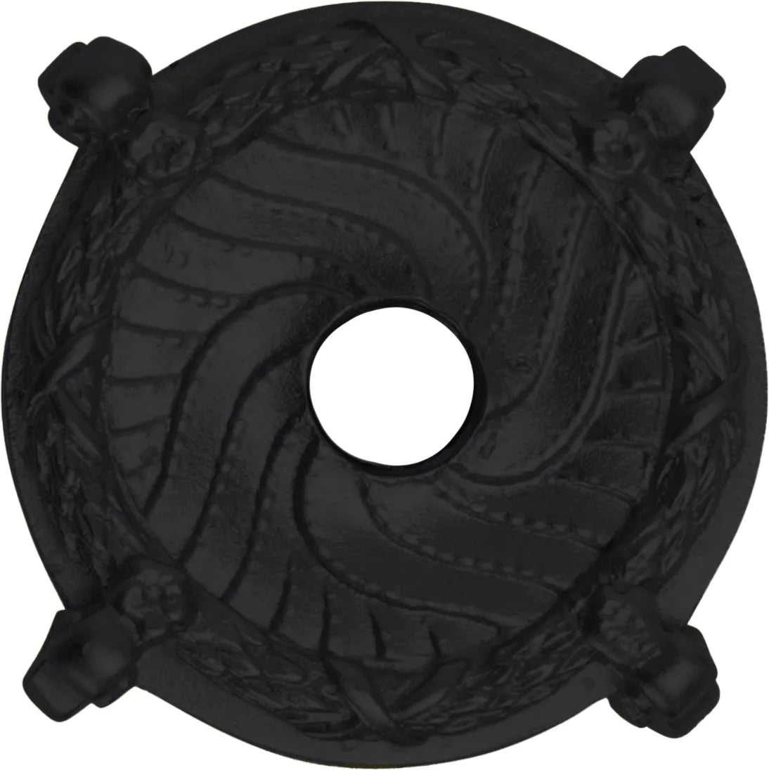 Americana round escutcheon with corbels in finish Jet 8006-2
