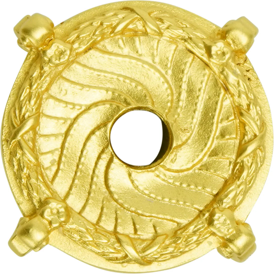 Americana round escutcheon with corbels in finish Satin Gold 8006-8