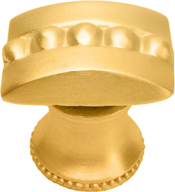 Classic/Beaded Beaded center rectangle knob with flared foot 809B-8