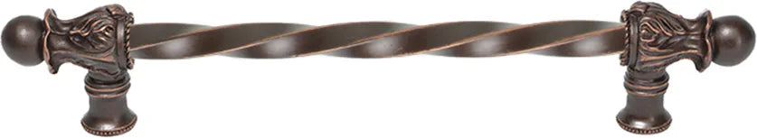 Acanthus 9'' cc with 3/8'' twist bar long pull Romanesque style 822-22