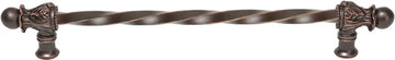 Acanthus 12'' cc with 3/8'' twist bar long pull Romanesque style 823-22