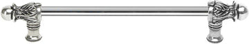 Acanthus 12'' cc with 1/2'' smooth bar long pull Romanesque style in Chalice. 823S-9