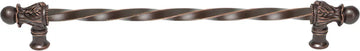 Acanthus 18'' cc with 3/8'' twist bar long pull Romanesque style 824-22