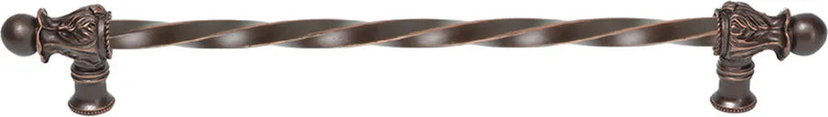 Acanthus 18'' cc with 3/8'' twist bar long pull Romanesque style 824-22