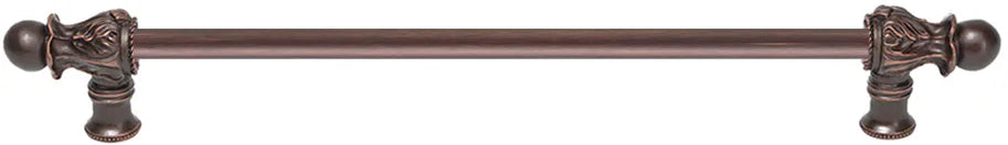 Acanthus 18'' cc with 1/2'' round smooth bar long pull Romanesque style 824S-22