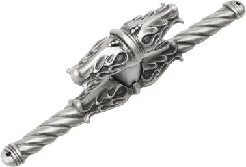 Acanthus leave large knob with rope large back plate Romanesque style finished. 836838