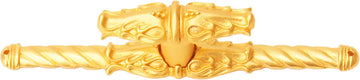 Acanthus leave large knob w/ rope large back plate Romanesque style finished in Gilded Mercury . 836838-8