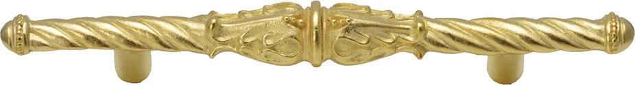 Acanthus 4'' cc pull Romanesque style in Antique Brass. 843-8
