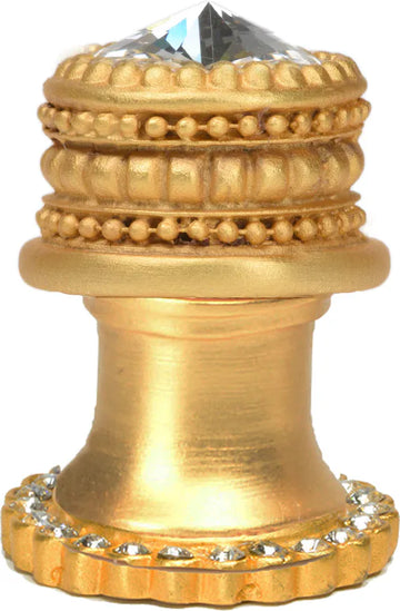 Caché medium round knob with halo platform with 24 Swarovski Clear Crystals 863H-8C