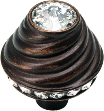 Caché large round knob with Swarovski Crystals 864