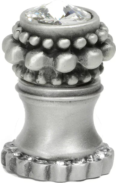 Caché small round knob with halo platform with 20 Swarovski Clear Crystals 865H