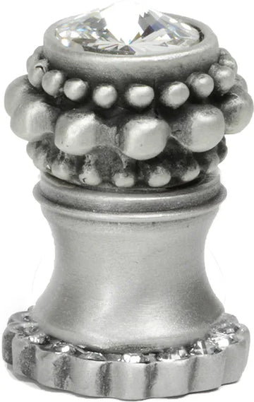 Caché small round knob with halo platform with 20 Swarovski Clear Crystals 865H