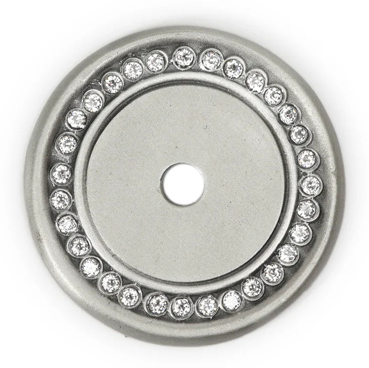 Caché round escutcheon with Swarovski Clear Crystals 866