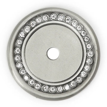 Caché round escutcheon with Swarovski Clear Crystals 866