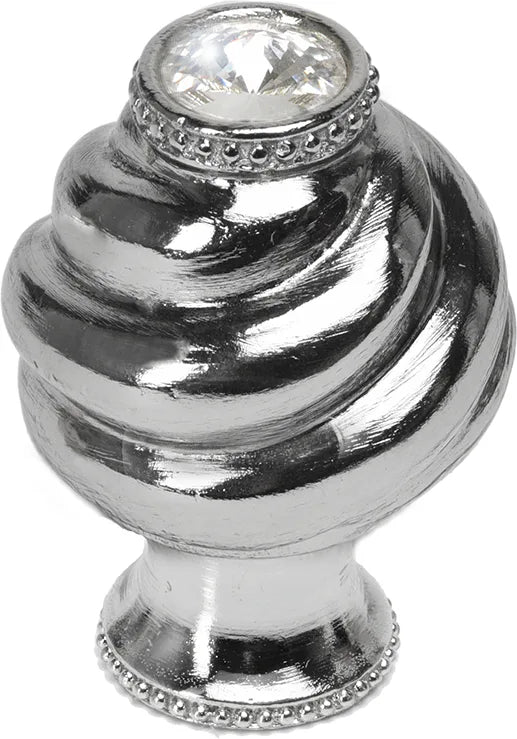 Caché knob with flared foot with Swarovski Clear Crystals 868B-24C