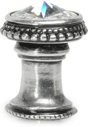 Caché knob with an 18mm rivoli Swarovski Clear Crystal in Chalice. 869-9C