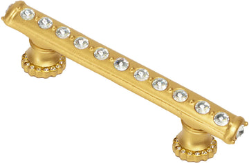 Caché 3'' cc pull with halo platforms with center of Swarovski Clear Crystals 870H-8C
