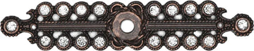 Caché small elongated escutcheon with Swarovski Clear Crystals 890-22C