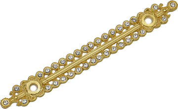 Caché 4'' cc large elongated escutcheon with Swarovski Clear Crystals 894-8C