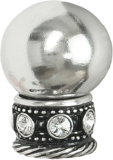 Cache large round knob with clear Swarovski crystals sleeve in Chalice finish. 895-9C