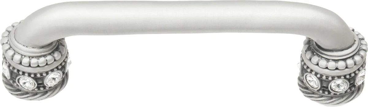 Caché 4'' cc pull with Swarovski Clear Crystals & sleeves in Satin. 897-11C