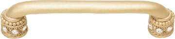 Caché 5'' cc pull with Swarovski Clear Crystals & sleeves in Soft Gold. 898-27C
