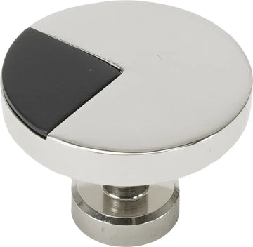 Spectra large round knob in Platinum finish with Black 9000-9B
