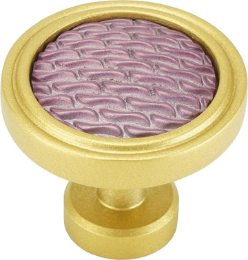 Spectra Waves knob in gold and fuchsia pink finishes 9002GFP