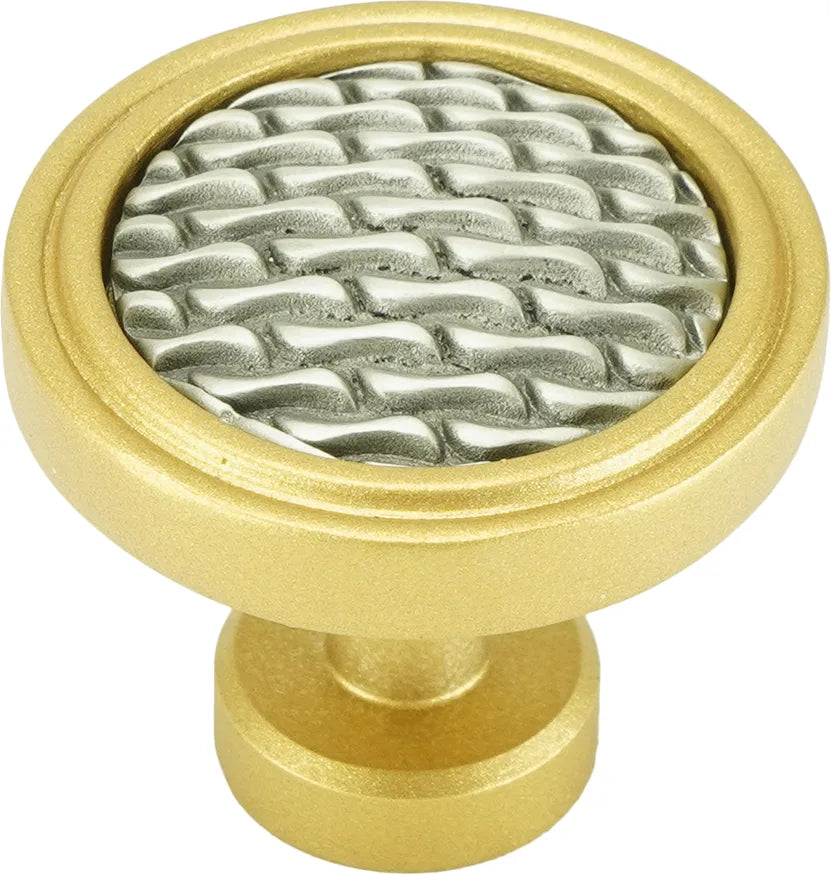 Spectra Waves knob in gold and satin finishes 9002GS