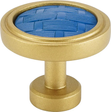 Spectra Weaves knob in gold and deep blue finishes 9003GDB