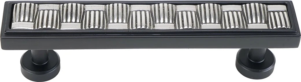 Spectra Weaves 4'' cc pull in finish Black and Chrome 9034BC