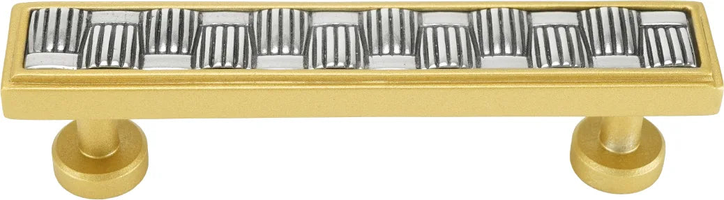 Spectra Weaves 4'' cc pull in finish Gold and Chrome 9034GC
