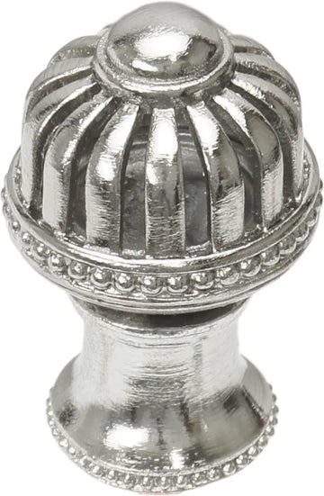 Cricket Cage medium round knob with flared foot in Platinum. 954B-24