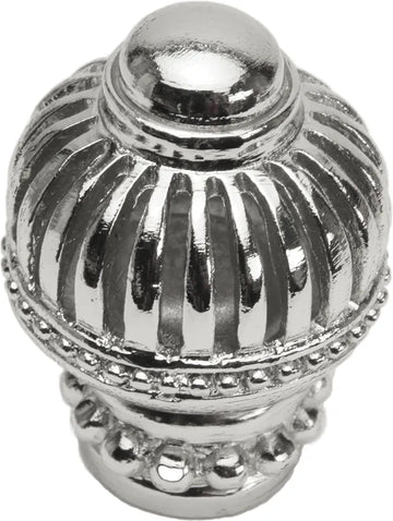 Cricket Cage large round knob with beaded base in Platinum. 968-24